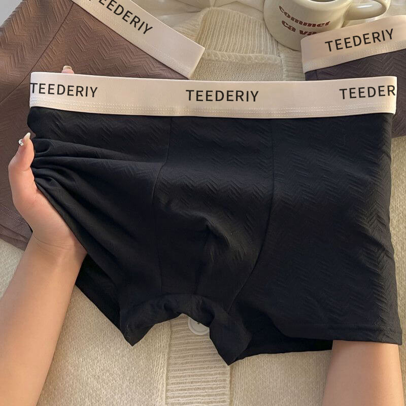 Men's Pure Cotton Breathable Comfortable Solid Color Boxers