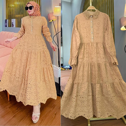 Women's Embroidered Hollow Lace Dress