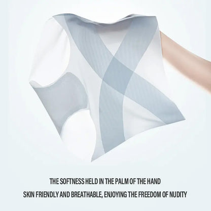 Ice Silk High Waist Seamless Quick-drying Tummy-control Panties
