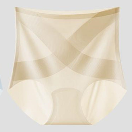 Ice Silk High Waist Seamless Quick-drying Tummy-control Panties