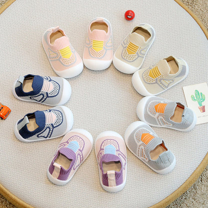 Baby Flying Knit Toddler Shoes & Soft-soled Shoes, Breathable And Non-slip