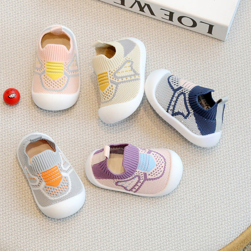 Baby Flying Knit Toddler Shoes & Soft-soled Shoes, Breathable And Non-slip