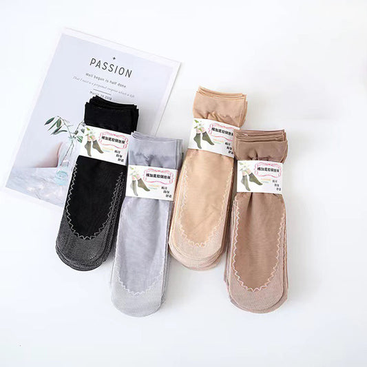 Cotton-soled Anti-snagging Sweat-absorbent Breathable Short Stockings