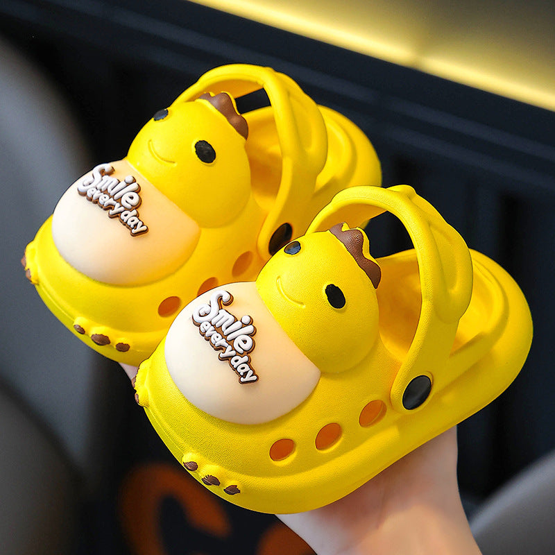 Cool and Bright LED Anti-slip Cartoon Children's Two-piece Slip-on Sandals