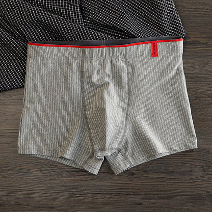 Pure Cotton Breathable Striped Men's Underwear