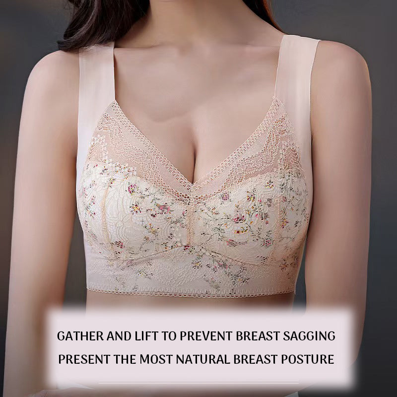 Gathered Thin Anti-Sagging Seamless Bra