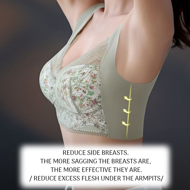 Gathered Thin Anti-Sagging Seamless Bra