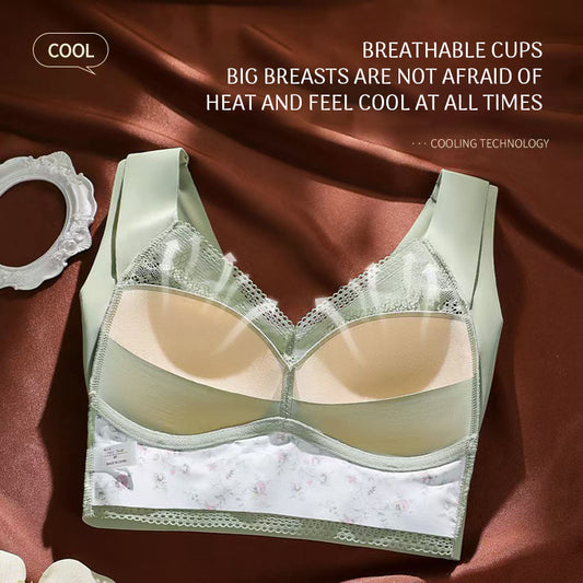 Gathered Thin Anti-Sagging Seamless Bra