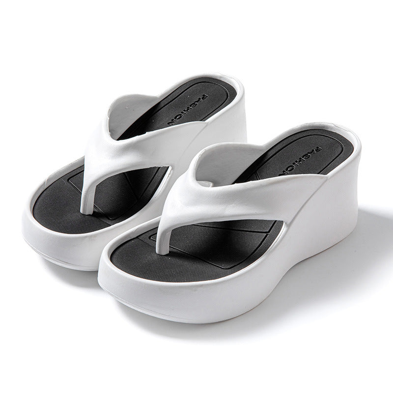 Women's Wedge Flip Flops – Thick Sole Comfort Sandals