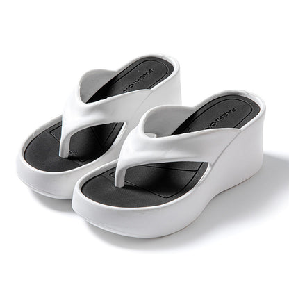 Women's Wedge Flip Flops – Thick Sole Comfort Sandals
