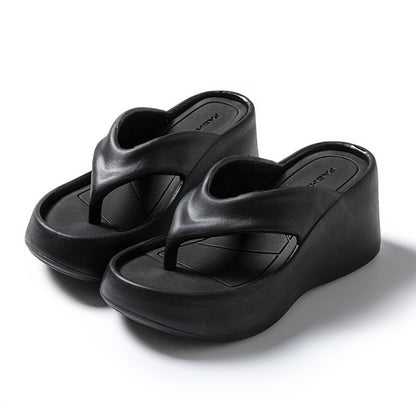 Women's Wedge Flip Flops – Thick Sole Comfort Sandals