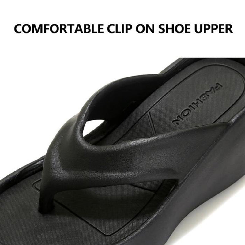 Women's Wedge Flip Flops – Thick Sole Comfort Sandals