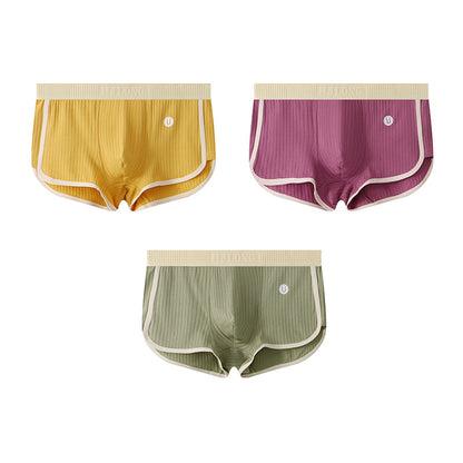 Slim Fit Men’s Breathable Boxer Briefs – Mid-Rise, Multi-Color