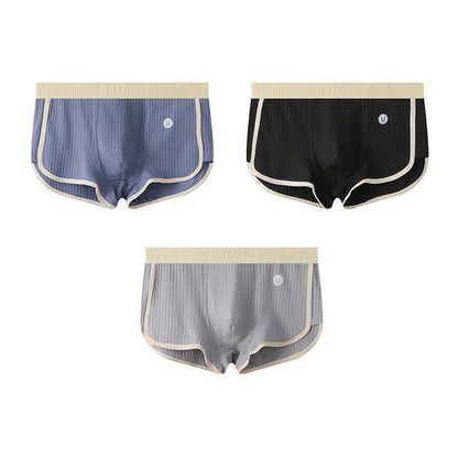 Slim Fit Men’s Breathable Boxer Briefs – Mid-Rise, Multi-Color