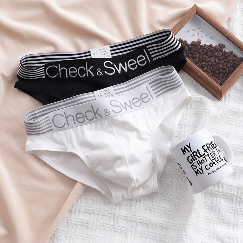 2pcs/3pcs Men's Antibacterial Cotton Sporty Wide-Band Briefs