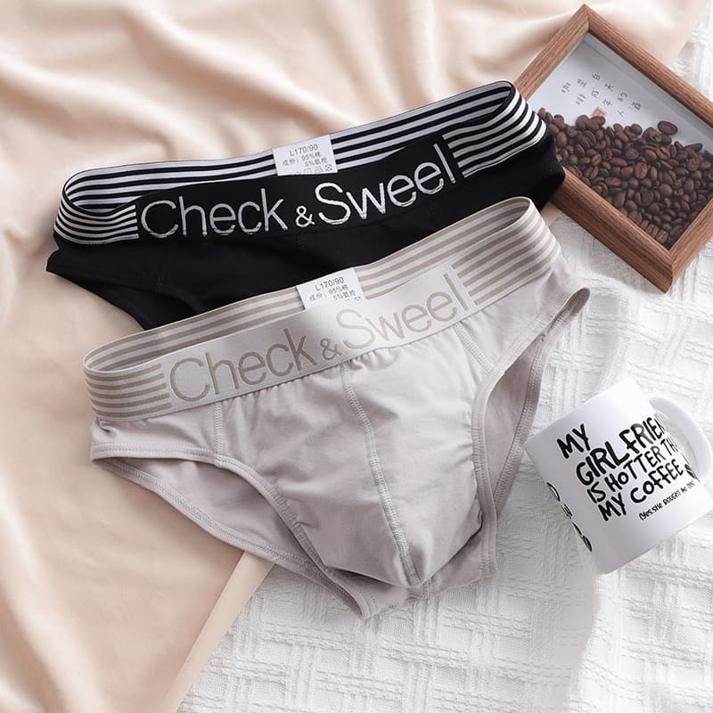 2pcs/3pcs Men's Antibacterial Cotton Sporty Wide-Band Briefs