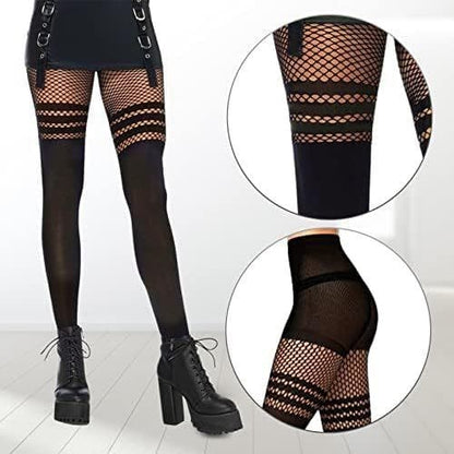 Women's Sexy Fishnet Mock Thigh High Stockings