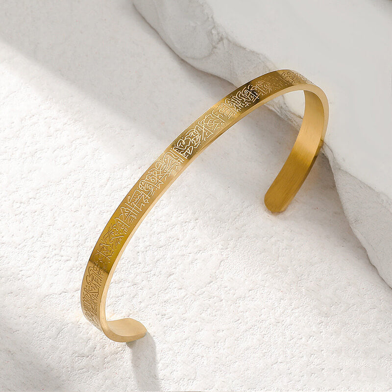 C-shaped Open Bangle, Adjustable Stainless Steel Women's Bracelet