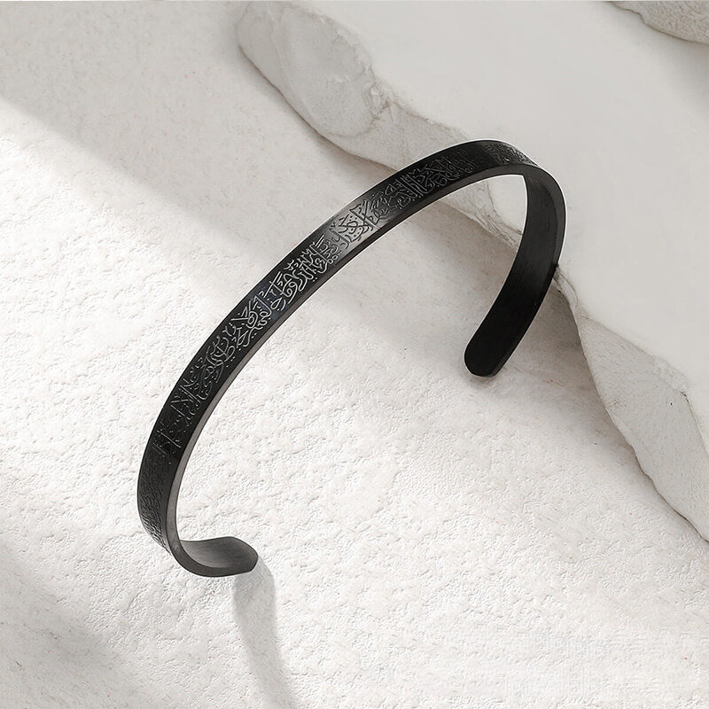 C-shaped Open Bangle, Adjustable Stainless Steel Women's Bracelet