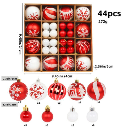 Christmas Ball Ornament Gift Set – Decorative Baubles for Tree and Holiday Décor