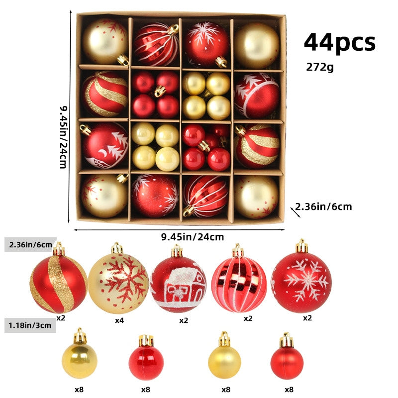 Christmas Ball Ornament Gift Set – Decorative Baubles for Tree and Holiday Décor