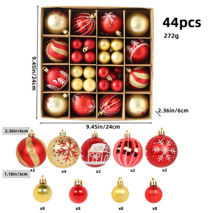 Christmas Ball Ornament Gift Set – Decorative Baubles for Tree and Holiday Décor