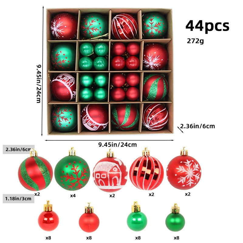 Christmas Ball Ornament Gift Set – Decorative Baubles for Tree and Holiday Décor