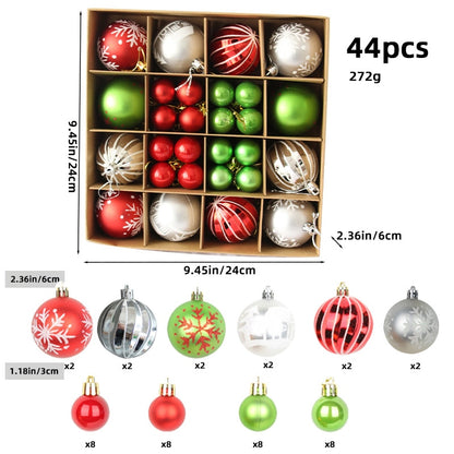 Christmas Ball Ornament Gift Set – Decorative Baubles for Tree and Holiday Décor