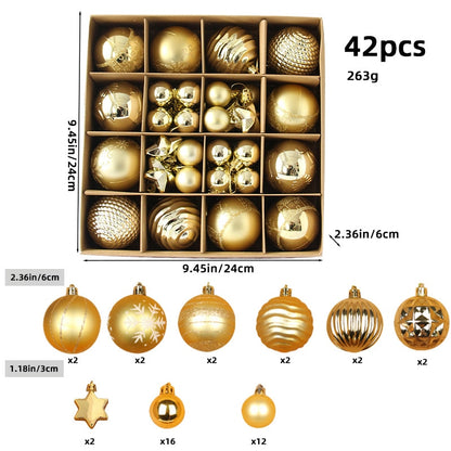 Christmas Ball Ornament Gift Set – Decorative Baubles for Tree and Holiday Décor