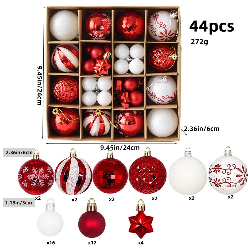 Christmas Ball Ornament Gift Set – Decorative Baubles for Tree and Holiday Décor