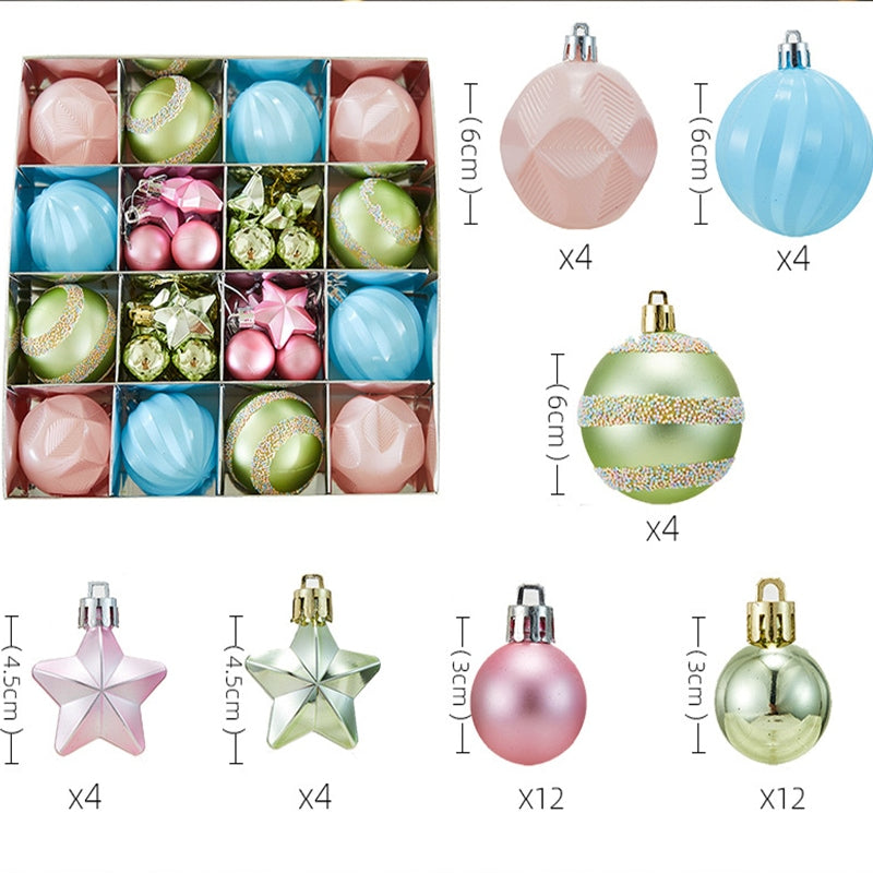 Christmas Ball Ornament Gift Set – Decorative Baubles for Tree and Holiday Décor