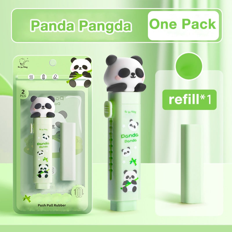 Student Creative Cartoon Push-Pull Eraser, Fun Design