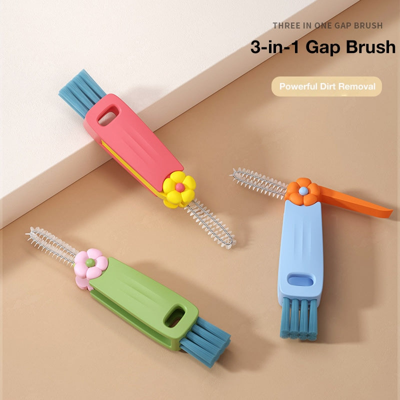 3-in-1 Cup Lid Brush & Multi-Function Gap Cleaning Brush