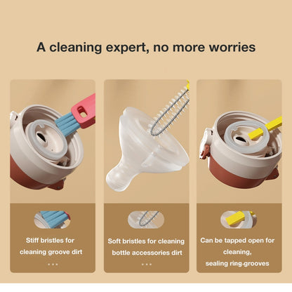 3-in-1 Cup Lid Brush & Multi-Function Gap Cleaning Brush