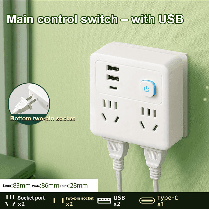 Multi-port Night Light USB Converter, Multi-Functional Power Strip