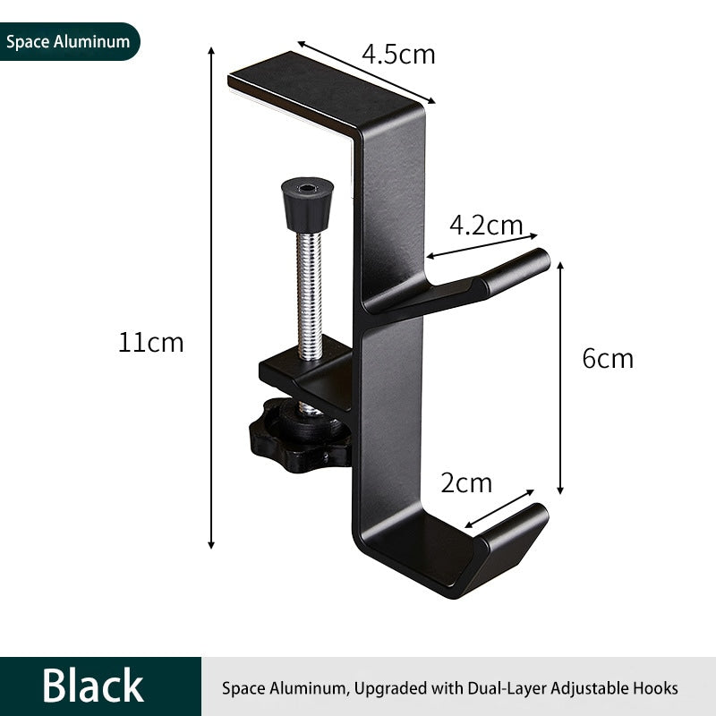 Removable, No Adhesive Desk Edge Hook for Bookcases – Easy to Install and Move