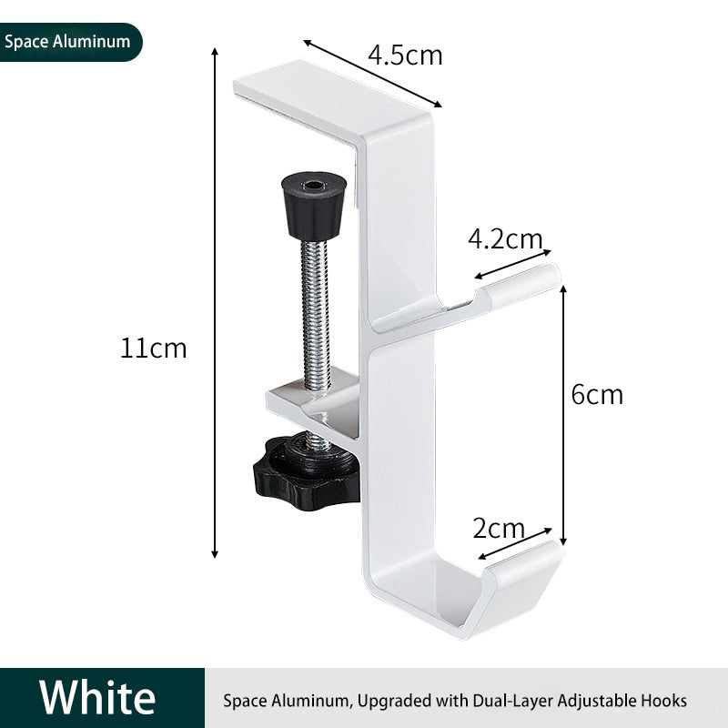 Removable, No Adhesive Desk Edge Hook for Bookcases – Easy to Install and Move