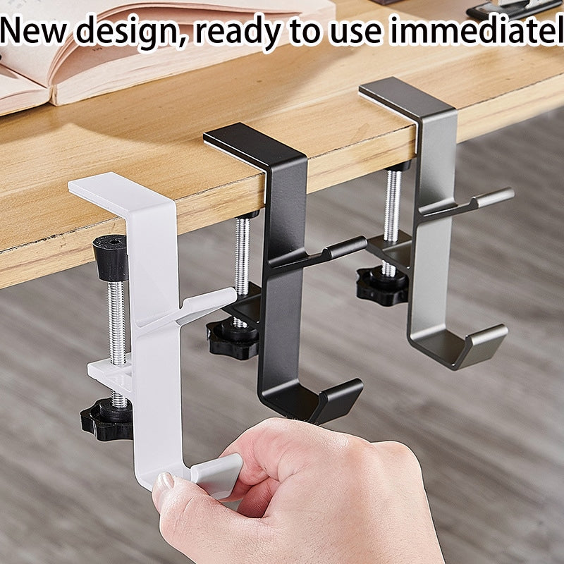 Removable, No Adhesive Desk Edge Hook for Bookcases – Easy to Install and Move