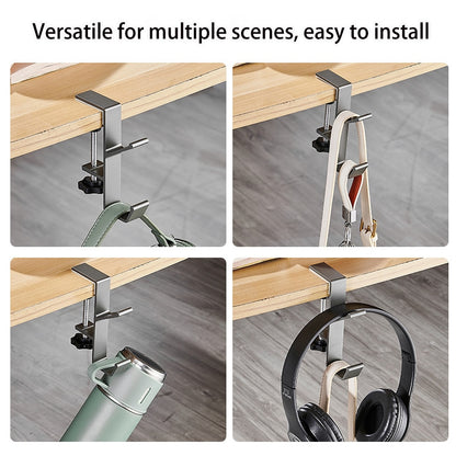 Removable, No Adhesive Desk Edge Hook for Bookcases – Easy to Install and Move