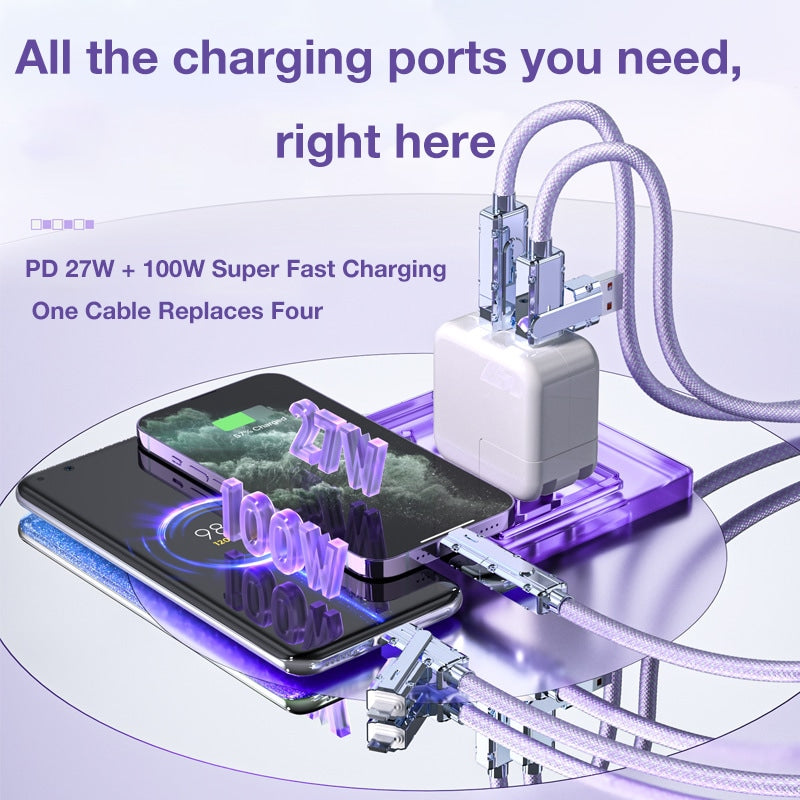 New 4-in-1 Fast Charging Data Cable