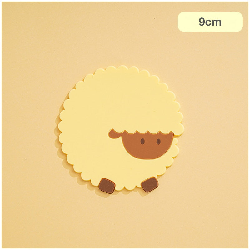 Household Thickened Food-Grade Silicone Heat Insulation Tea Cup Mat, Anti-Burn & High-Temperature Resistant