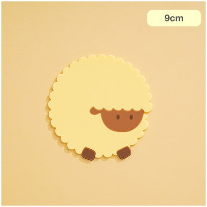 Household Thickened Food-Grade Silicone Heat Insulation Tea Cup Mat, Anti-Burn & High-Temperature Resistant