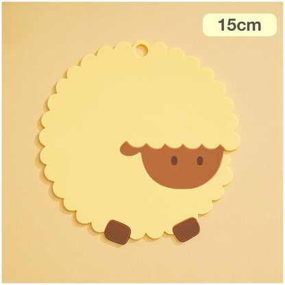 Household Thickened Food-Grade Silicone Heat Insulation Tea Cup Mat, Anti-Burn & High-Temperature Resistant