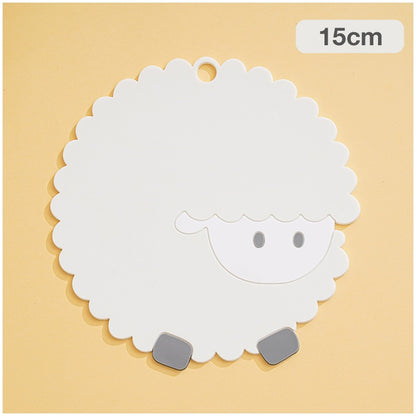 Household Thickened Food-Grade Silicone Heat Insulation Tea Cup Mat, Anti-Burn & High-Temperature Resistant