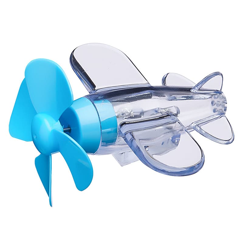 Wind-powered Rotating Light-up Airplane, Wind Energy Toy Airplane with LED Lights, Car and Motorcycle Decoration