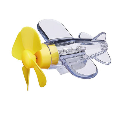 Wind-powered Rotating Light-up Airplane, Wind Energy Toy Airplane with LED Lights, Car and Motorcycle Decoration