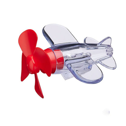 Wind-powered Rotating Light-up Airplane, Wind Energy Toy Airplane with LED Lights, Car and Motorcycle Decoration