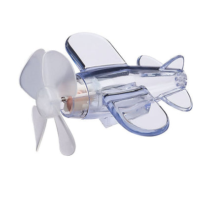 Wind-powered Rotating Light-up Airplane, Wind Energy Toy Airplane with LED Lights, Car and Motorcycle Decoration