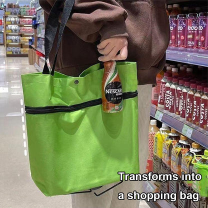 Portable Folding Grocery Cart With A Shoulder Strap, Shopping Trolley, Hand-pulled Cart
