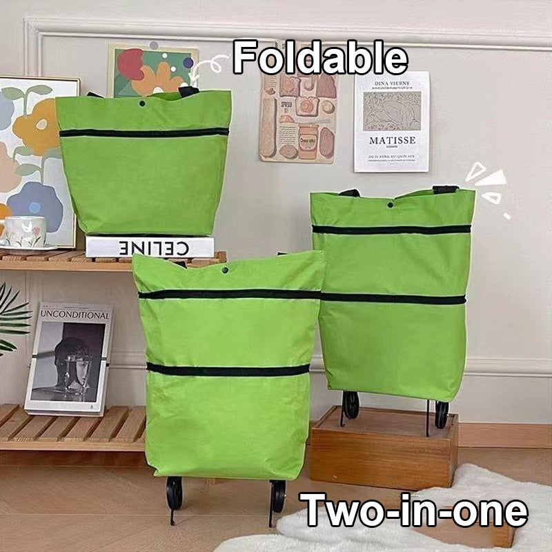 Portable Folding Grocery Cart With A Shoulder Strap, Shopping Trolley, Hand-pulled Cart